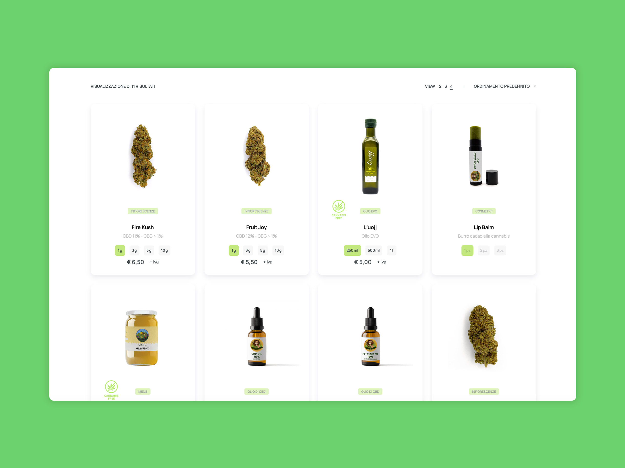 Pagina shop in woocommerce